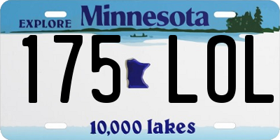MN license plate 175LOL