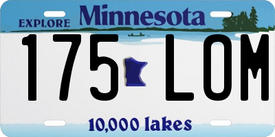 MN license plate 175LOM