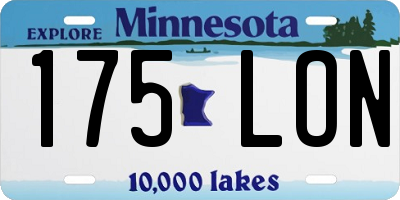 MN license plate 175LON