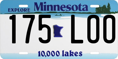MN license plate 175LOO