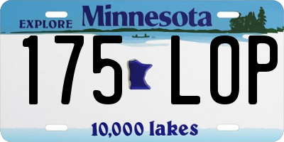 MN license plate 175LOP