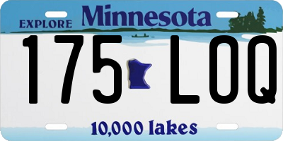 MN license plate 175LOQ