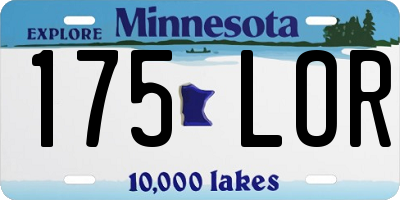 MN license plate 175LOR