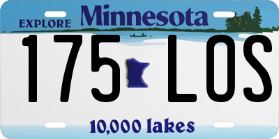 MN license plate 175LOS