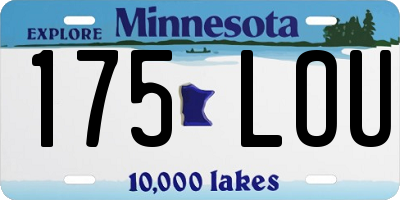 MN license plate 175LOU