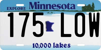MN license plate 175LOW