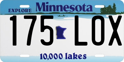 MN license plate 175LOX