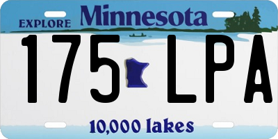 MN license plate 175LPA