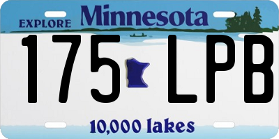MN license plate 175LPB