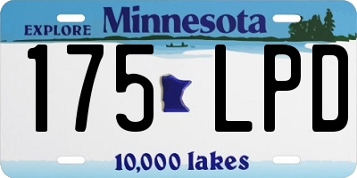 MN license plate 175LPD
