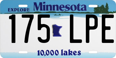 MN license plate 175LPE