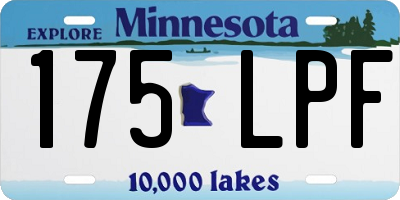 MN license plate 175LPF