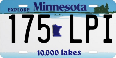 MN license plate 175LPI