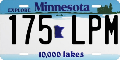 MN license plate 175LPM