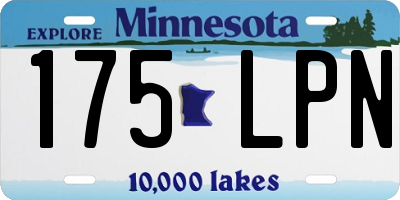 MN license plate 175LPN