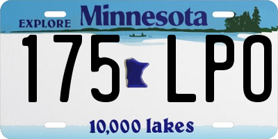 MN license plate 175LPO