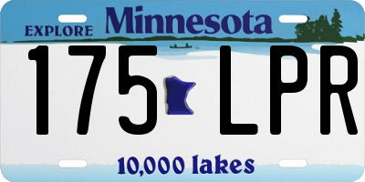 MN license plate 175LPR