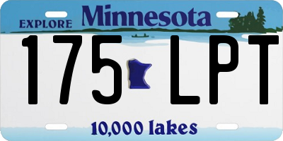 MN license plate 175LPT