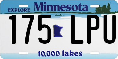 MN license plate 175LPU