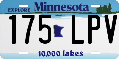 MN license plate 175LPV