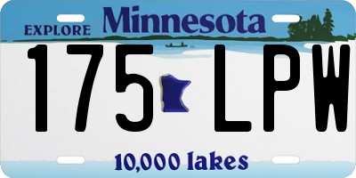 MN license plate 175LPW