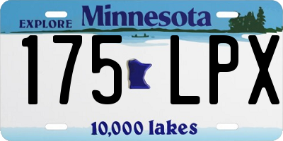 MN license plate 175LPX