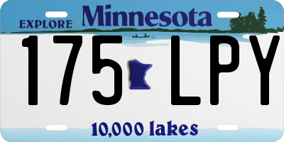 MN license plate 175LPY