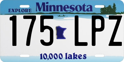MN license plate 175LPZ