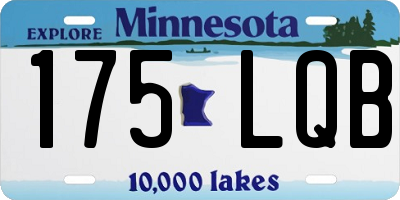 MN license plate 175LQB