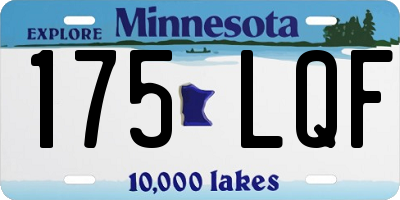 MN license plate 175LQF