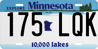MN license plate 175LQK