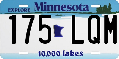 MN license plate 175LQM