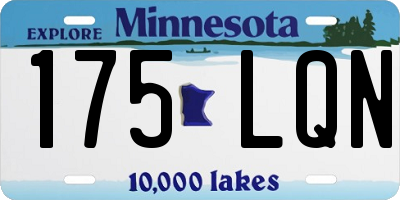 MN license plate 175LQN