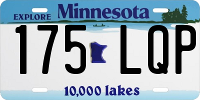 MN license plate 175LQP