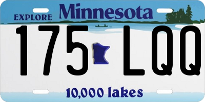 MN license plate 175LQQ