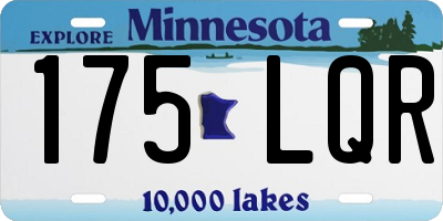 MN license plate 175LQR