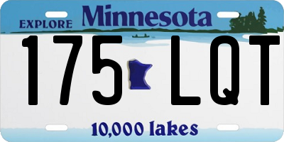 MN license plate 175LQT