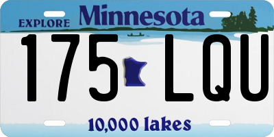 MN license plate 175LQU