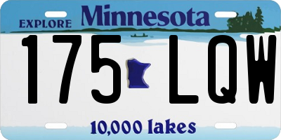 MN license plate 175LQW