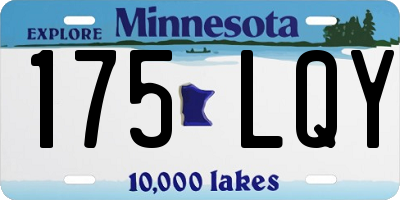 MN license plate 175LQY
