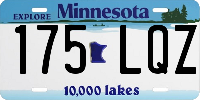 MN license plate 175LQZ