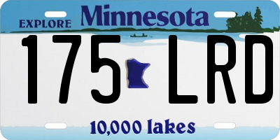 MN license plate 175LRD
