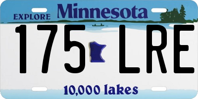 MN license plate 175LRE