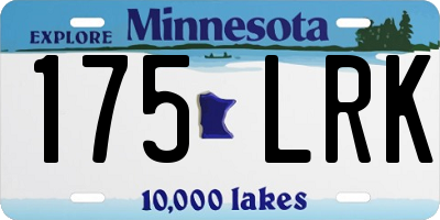 MN license plate 175LRK