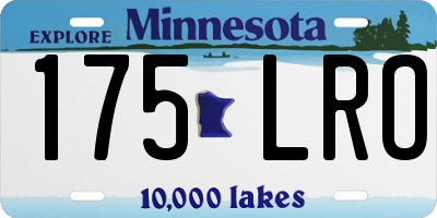 MN license plate 175LRO