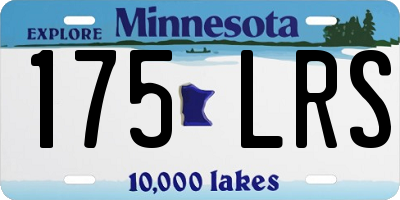 MN license plate 175LRS