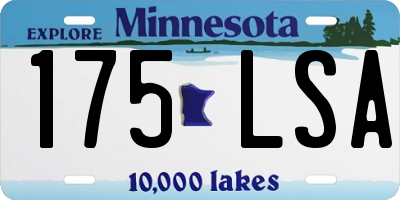 MN license plate 175LSA