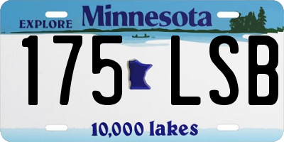MN license plate 175LSB