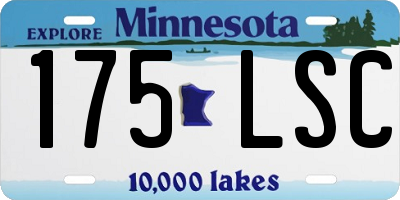MN license plate 175LSC