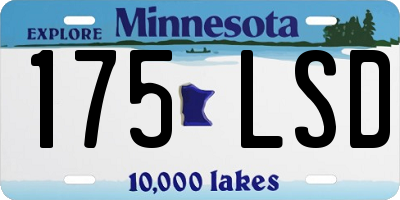 MN license plate 175LSD
